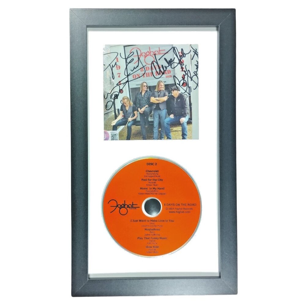 Foghat Authentic Signed CD 8 Days on the Road Album Beckett LOA Auto Slow Ride